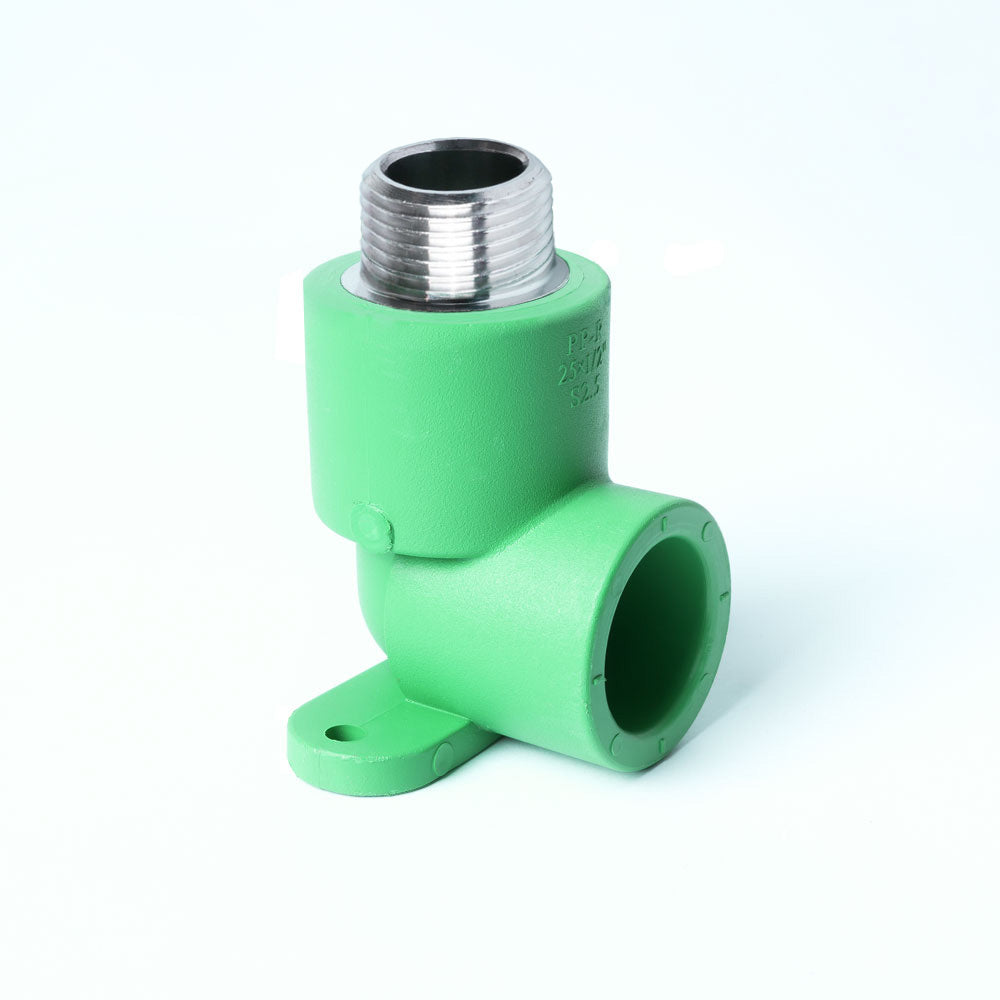 Lesso Male Brass Thread Elbow with Seat, Green Color, 25mm x 1"
