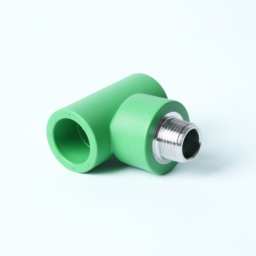 Lesso Male Brass Thread Tee, Green Color, 20mm x 1/2"