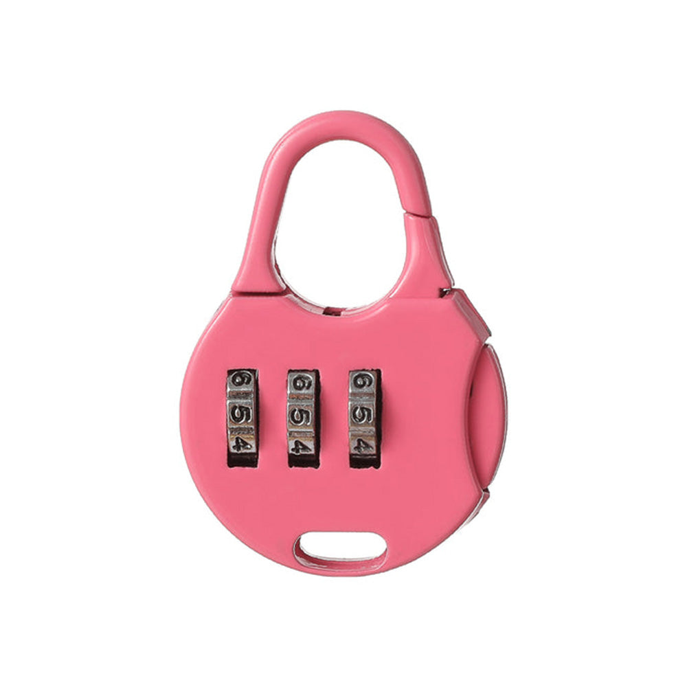 Miniso Mini Round Lock (Pink) 2010615810107 Travel Accessories