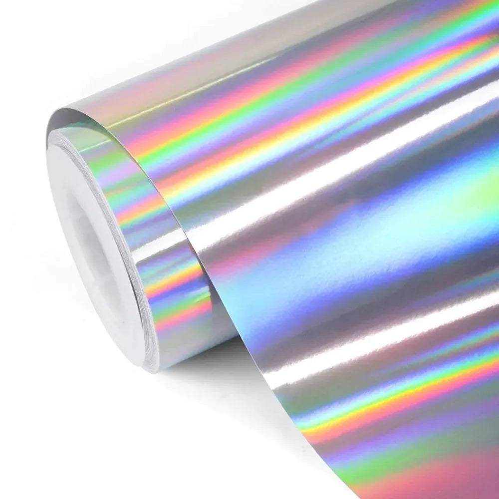 PVC Sticker 1.22Mx50M Laser Silver 3117