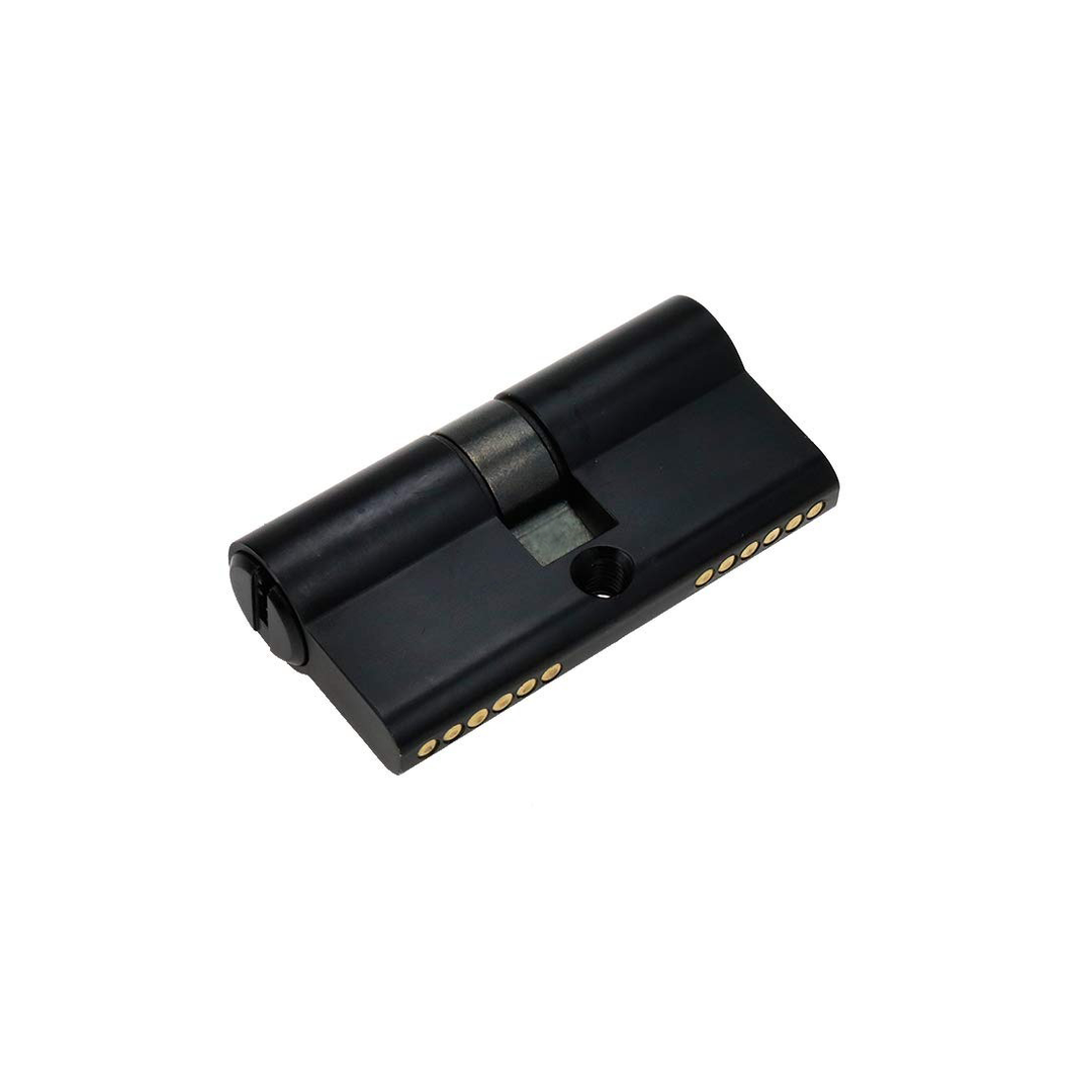 Door Lock Cylinder 2-Side Open Brass Key Black