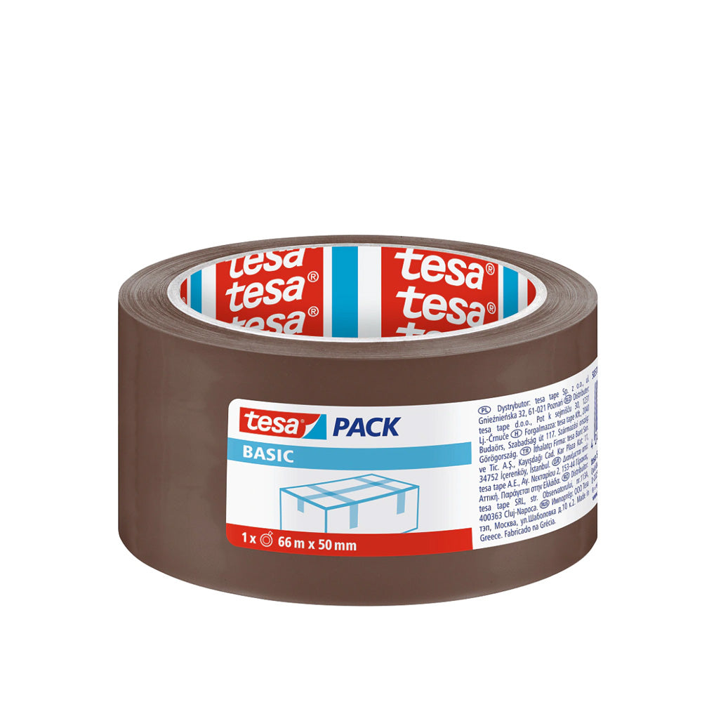 Tesa Basic Packing Tape Brown 66mx50mm
