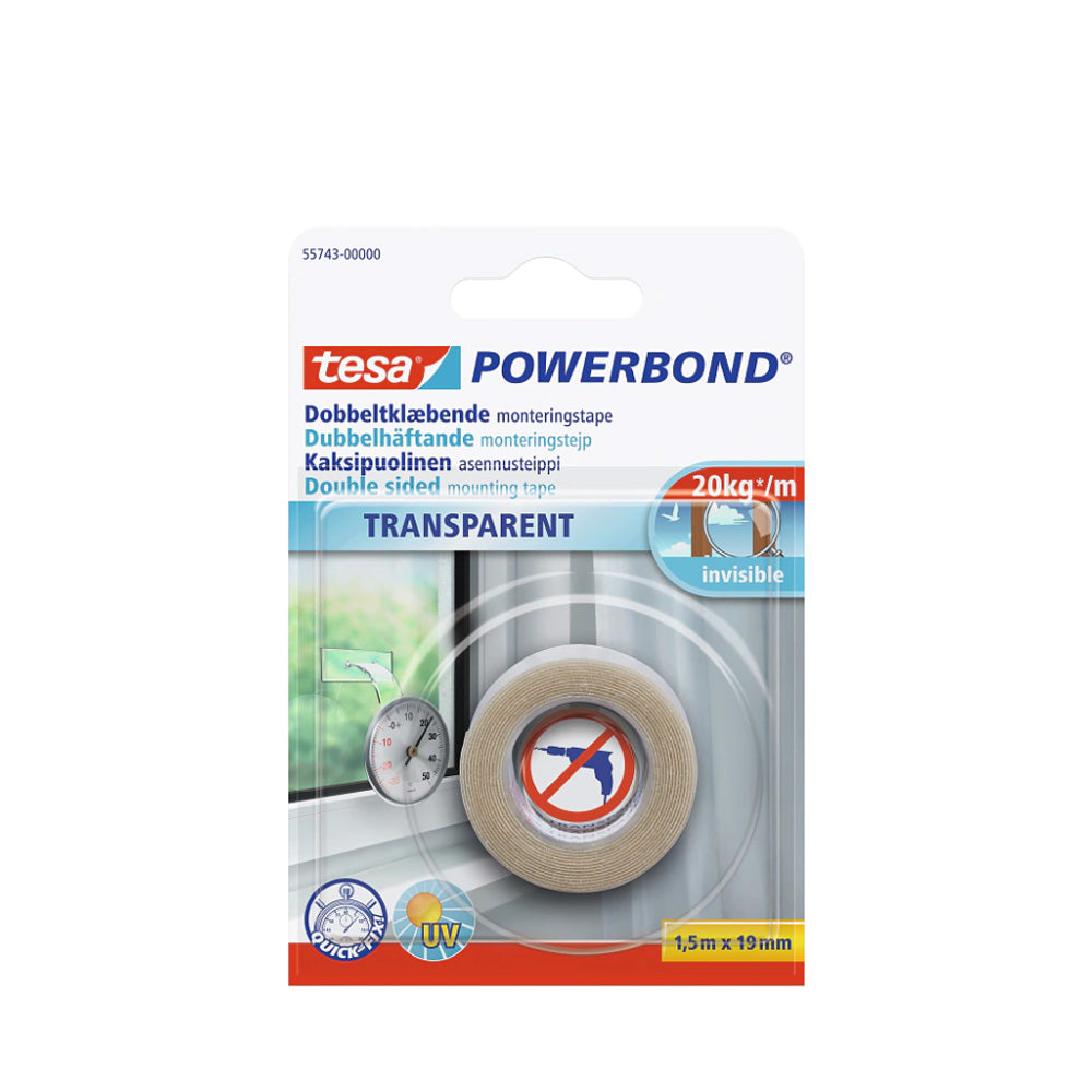 Tesa Powerbond Transparent 1.5mx19mm