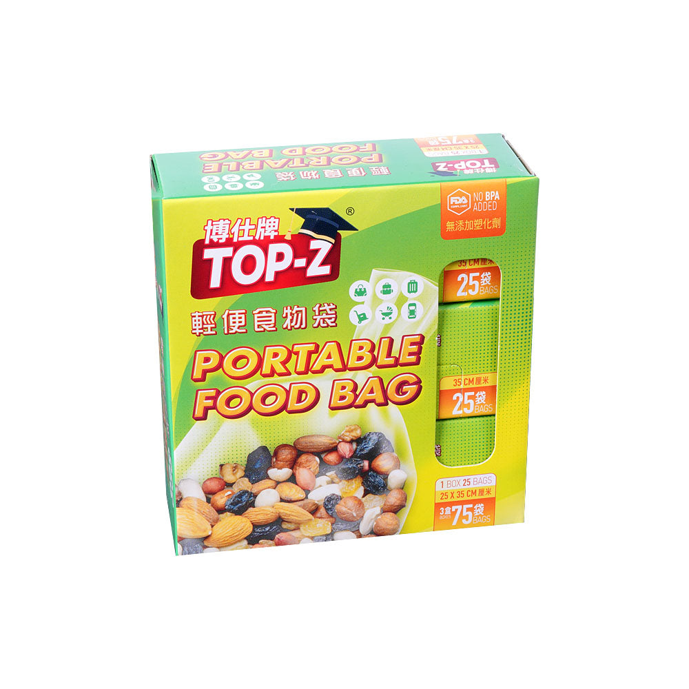 Top-Z Portable Food Bag 35X25Cmx25X3Pc/Pack