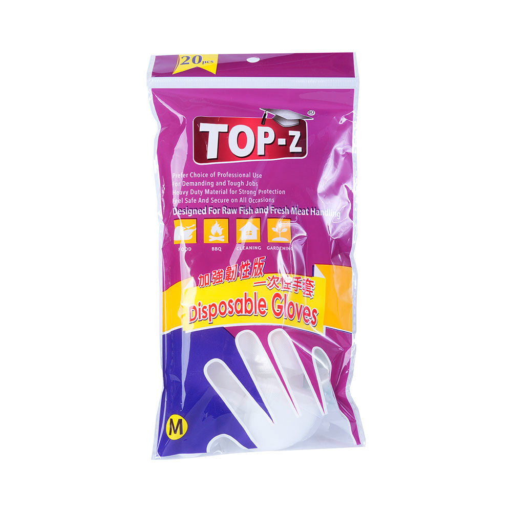 Top-Z TPE Disposable Gloves M 20Pc/Pack
