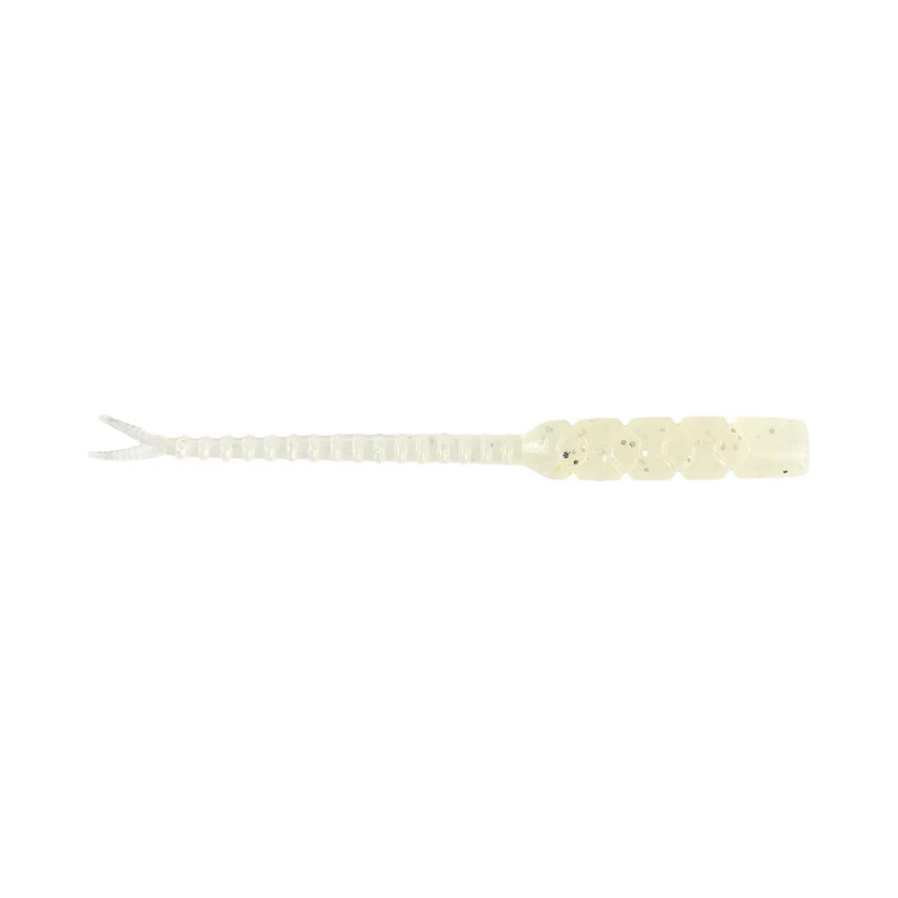 Mustad Hellgrammite Softbait 2" WHITE LUMINOUS AJW-HGM-2-00