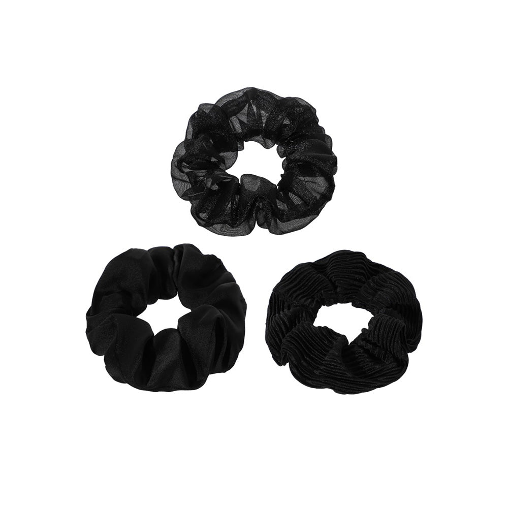Miniso Pure Colored Large Hair Tie 3pcs (Black) 2010510813104