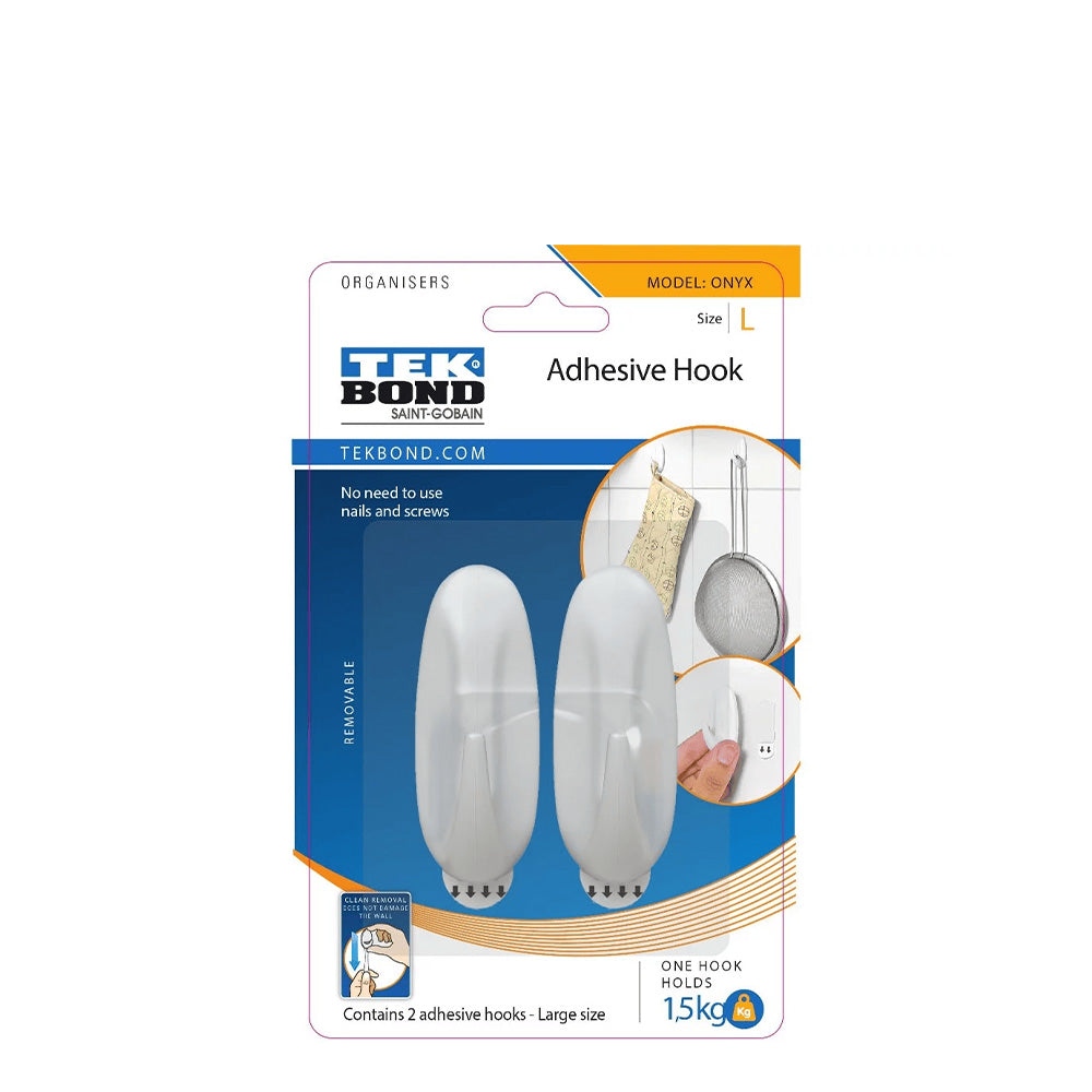 TEKBOND ONYX 'L' HOOK 2PC (1.5KG)