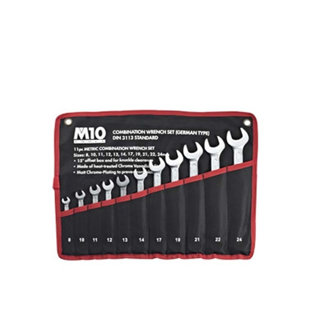 M10 Combination Wrench Set 11pc