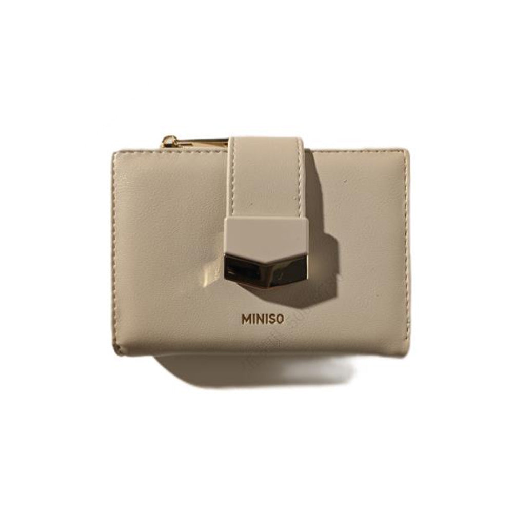 Miniso Women's Bifold Short Wallet (Off-white) 2017883311107