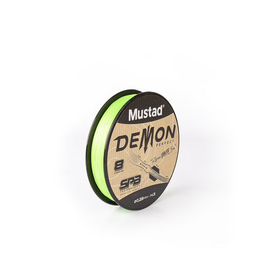 MUSTAD Demon Perfect Braid Pe2 30lb (0.23mm) 300m Chartreuse