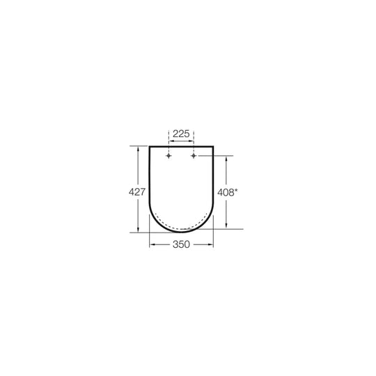 Roca The Gap Compact Rimless Close-Coupled Wc with Dual Outlet