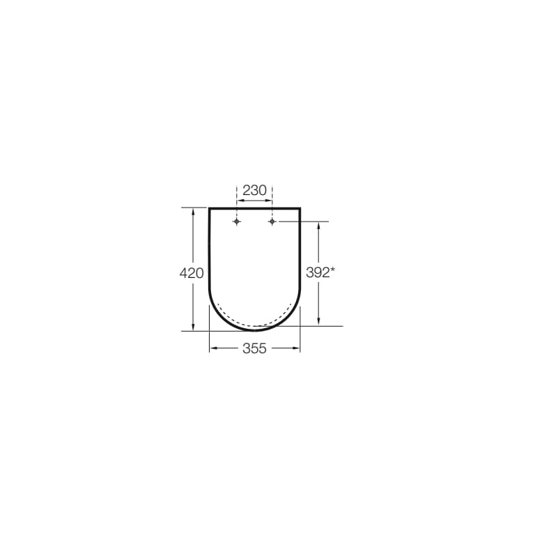 Roca DAMA Back to Wall Rimless WC with Dual Outlet