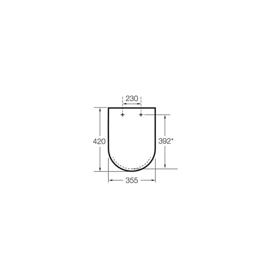 Roca DAMA Back to Wall Rimless WC with Dual Outlet