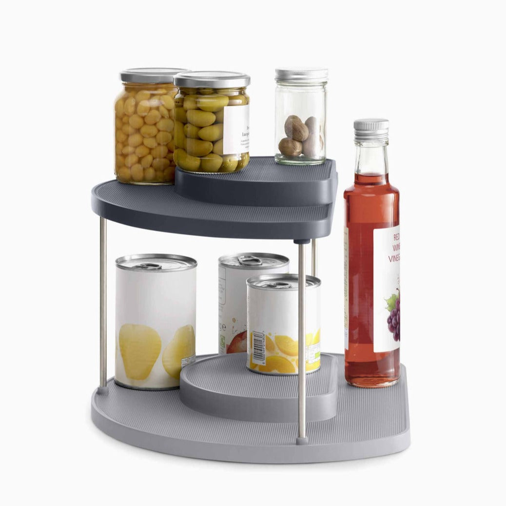 Joseph Joseph Cupboardstore 2TIER Rotating Organiser (Grey)