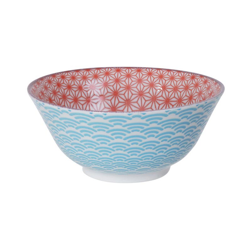 TDS Star/Wave Tayo Bowl Red/Light Blue 15.2x6.7cm