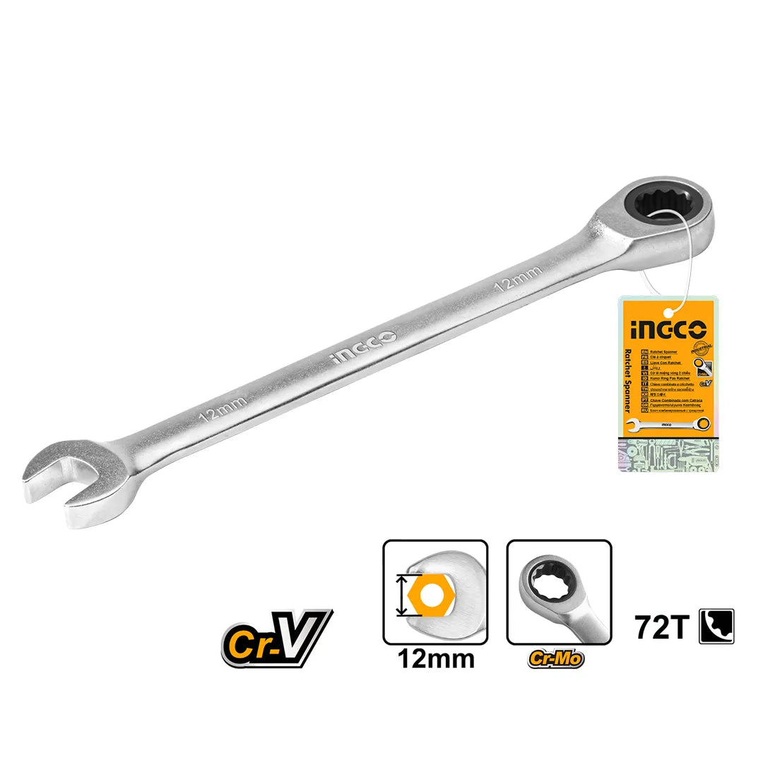 Ingco Ratchet spanner HCSPAR121, 12mm