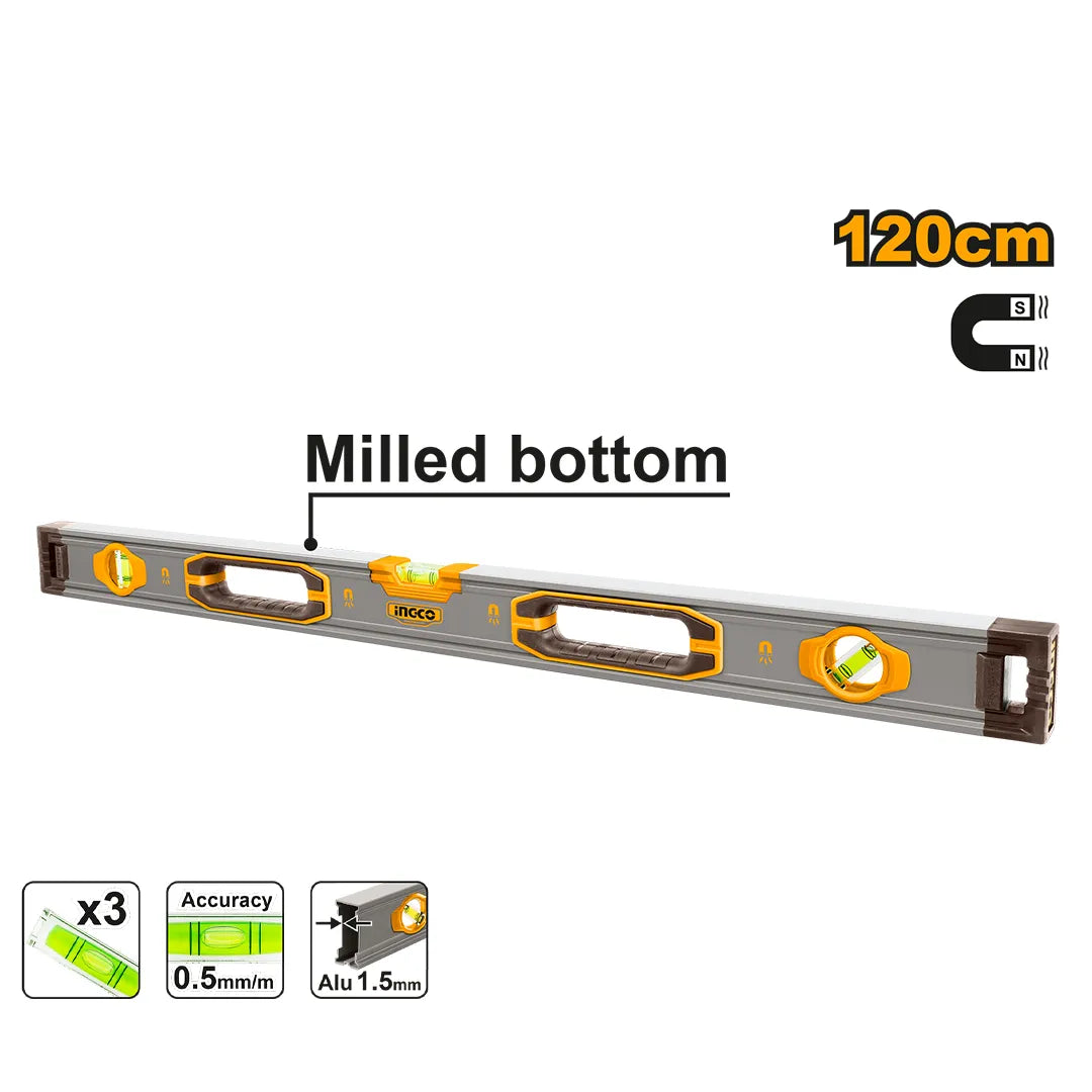 Ingco spirit level with powerful magnets HSL38120M