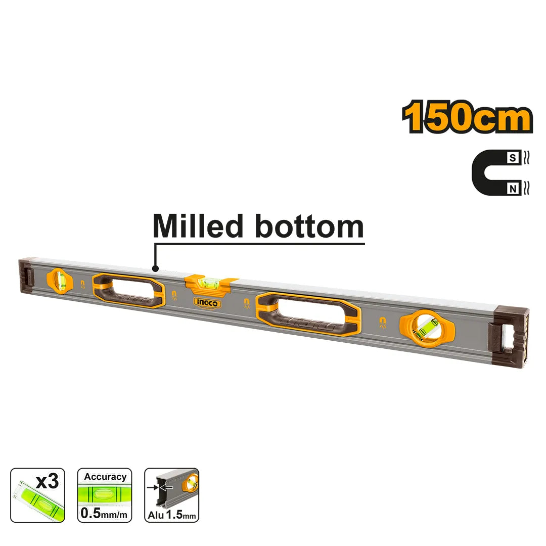 Ingco spirit level with powerful magnets HSL38150M
