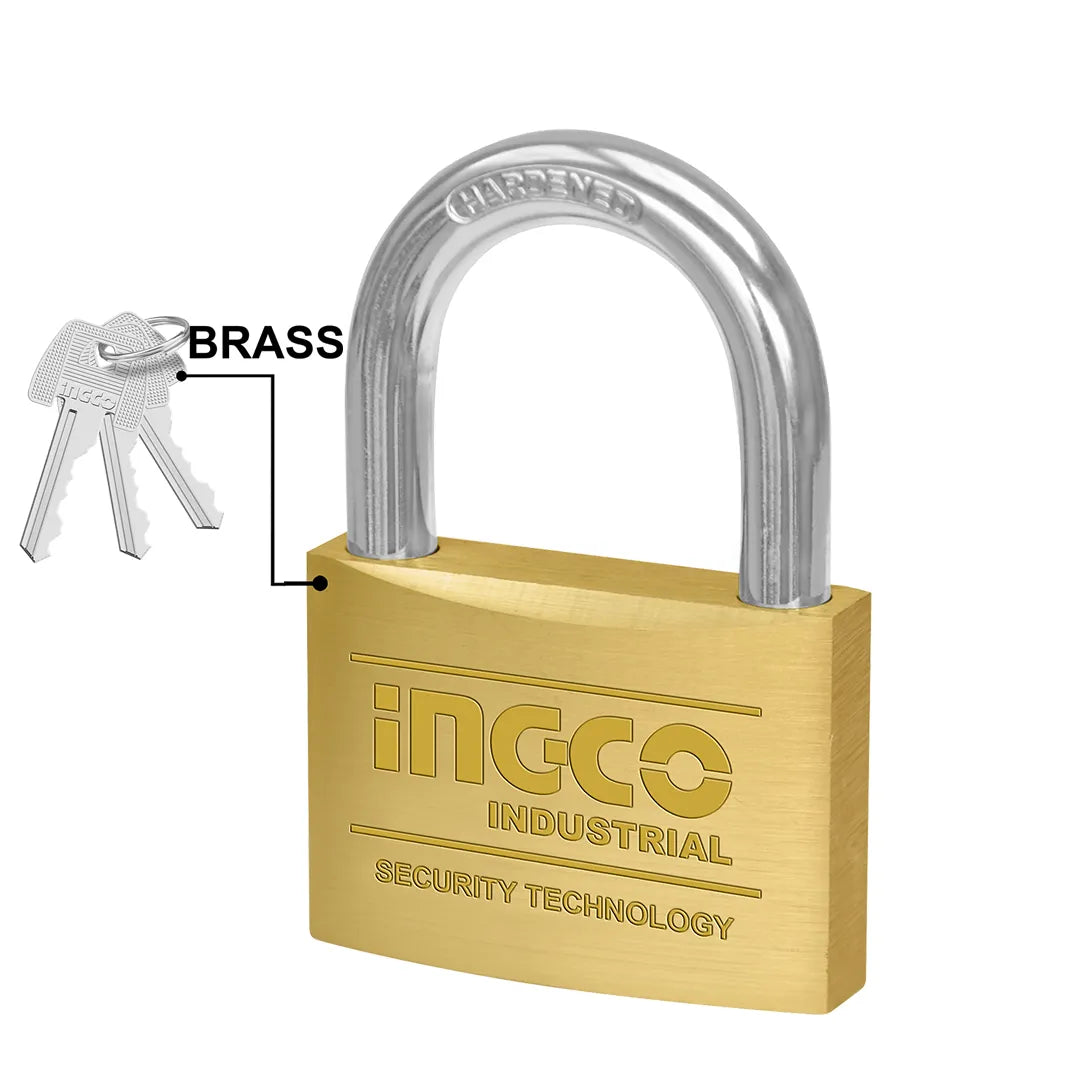 Ingco heavy-duty brass padlock DBPL0702