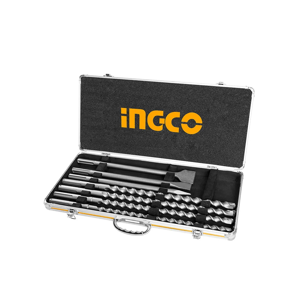 Ingco 7PC SDS Max Hammer Drill Bit And Chisel Set AKD5075