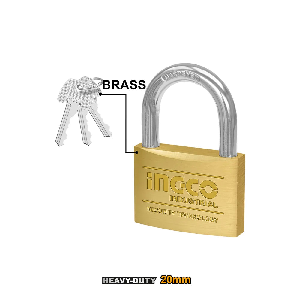 Ingco Heavy Duty Brass Padlock DBPL0202