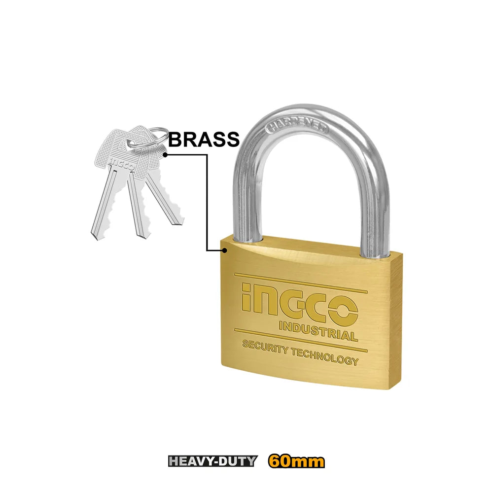 Ingco Heavy Duty Brass Padlock DBPL0602