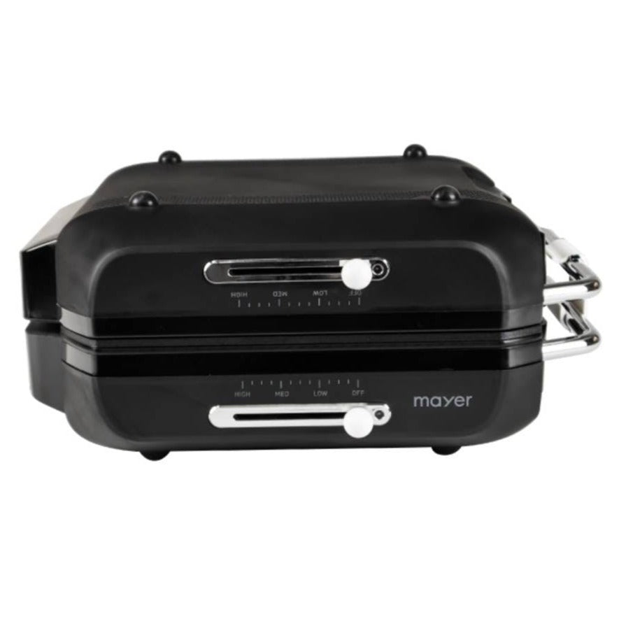 Mayer Foldable Multi Functional Ceramic Cooker with Grill Black