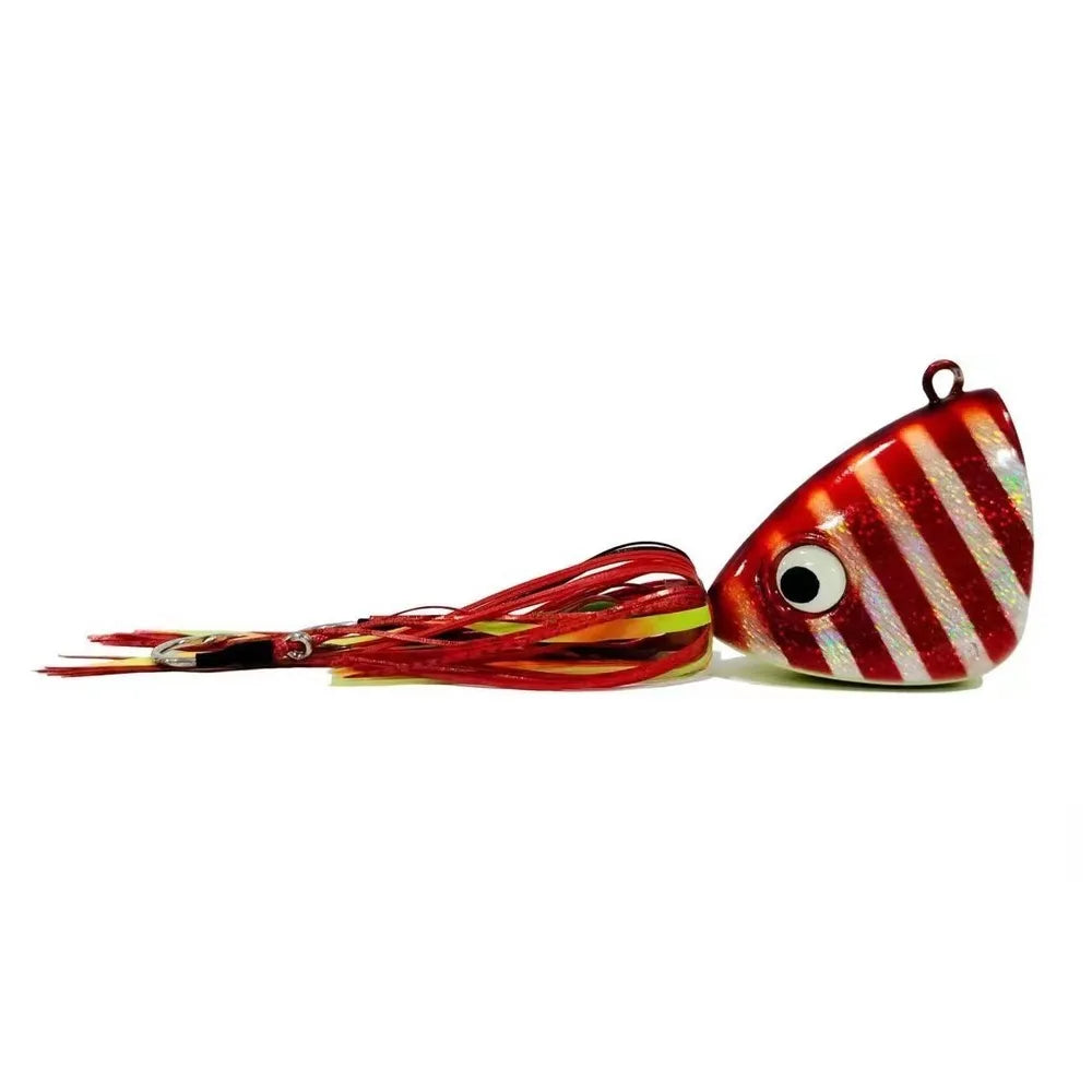 Pioneer Madai Jig 200g #02-Red Zebra Silver Head