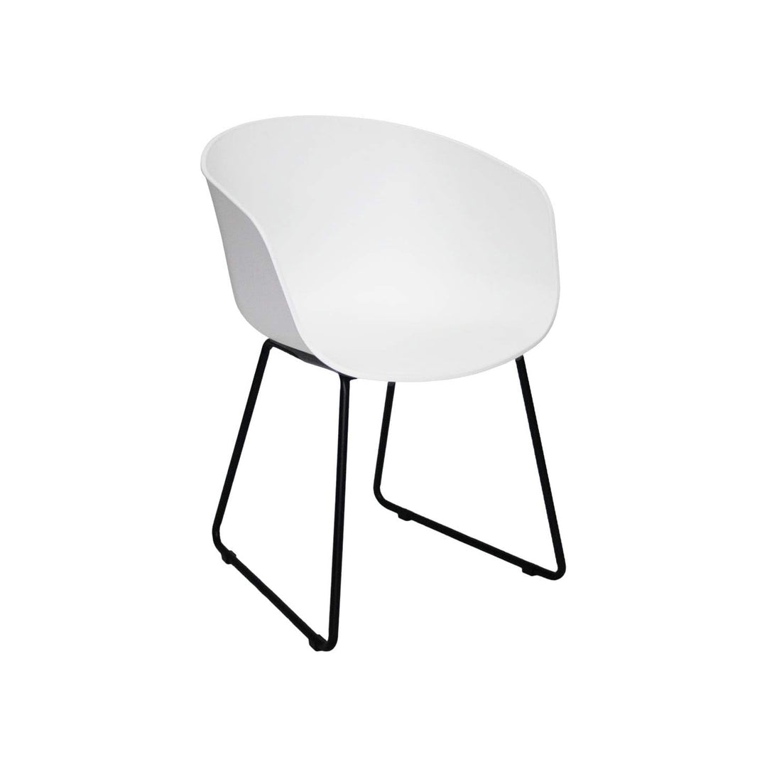 Plastic Chair With Arm White LS-088p