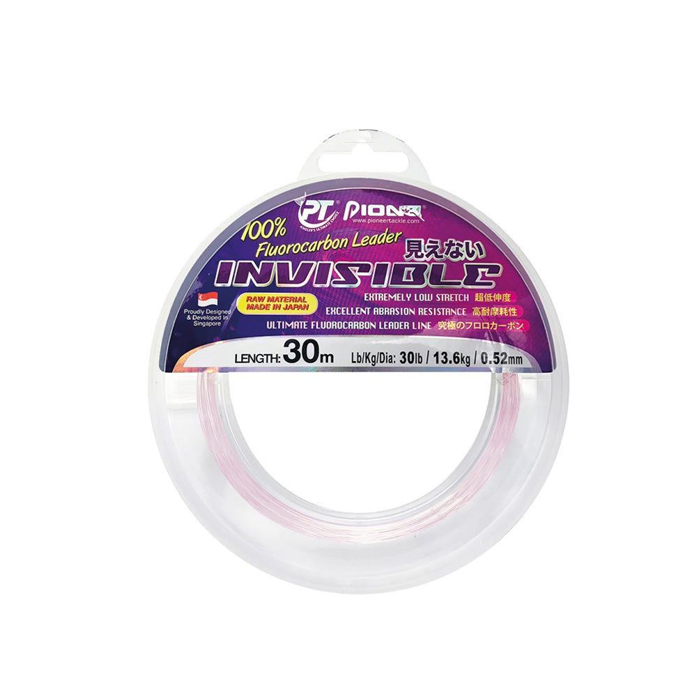 Pioneer Invisible F/C Leader 50LB x 0.71MM x 30 Meter Pink