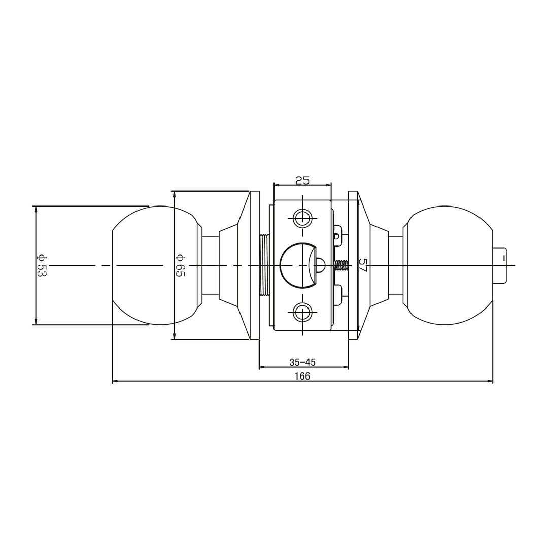 Yale Bathroom Door Lock VCA5122 US32D 60 / 70BS