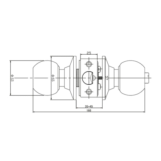 Yale Bathroom Door Lock VCA5122 US32D 60 / 70BS