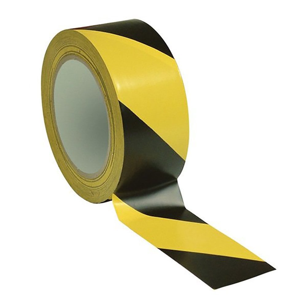 Warning tape 50MMx30MTR Black-Yellow