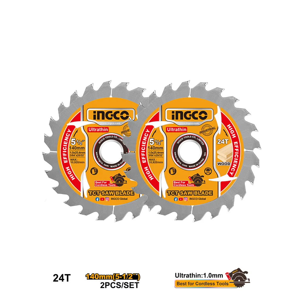 Ingco ultra-thin TCT saw blade set TSB1403