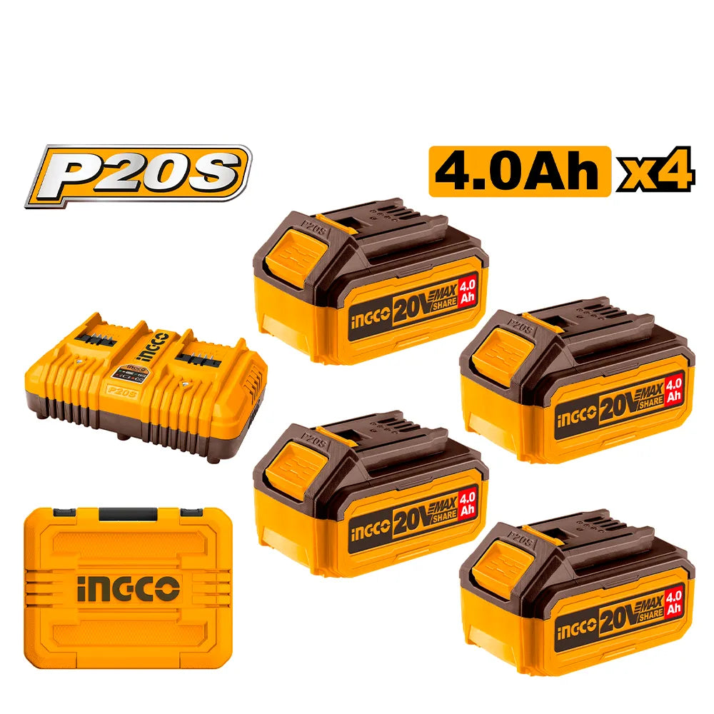 INGCO P20S Lithium-Ion battery and charger kit FBCLI20244