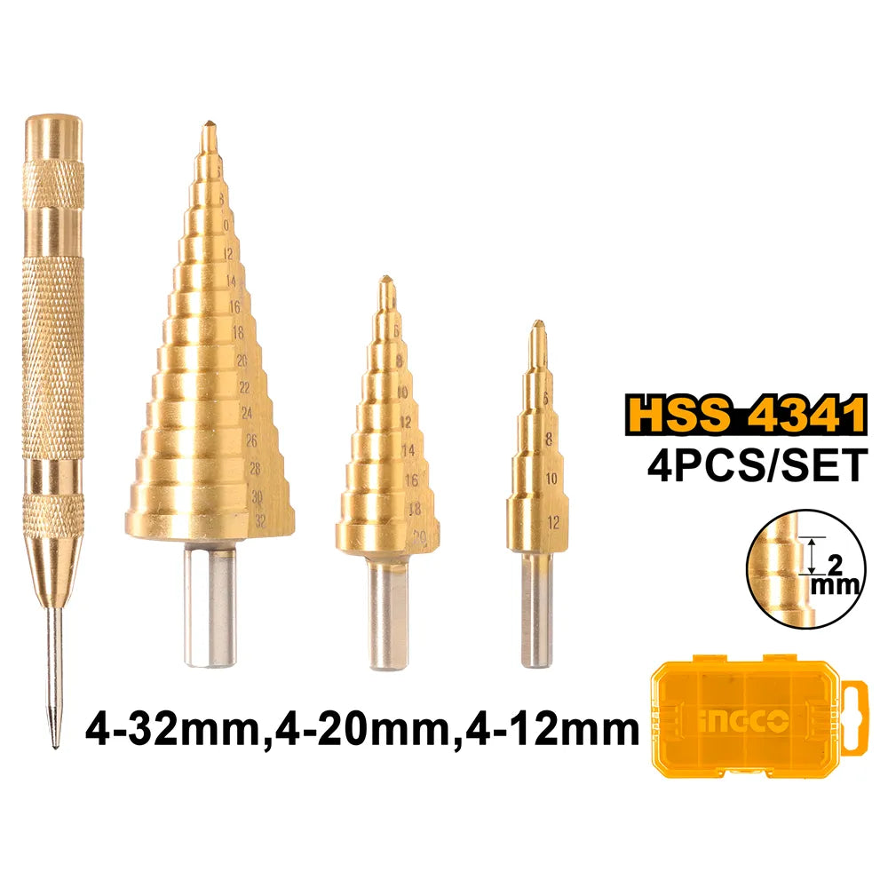 Ingco step drill bit set AKSDS2041
