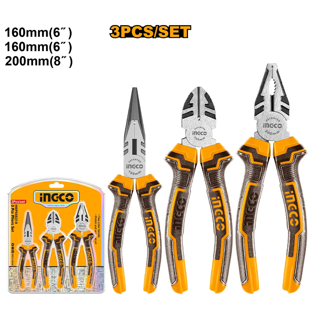 Ingco 3pcs plier set HKPS08318