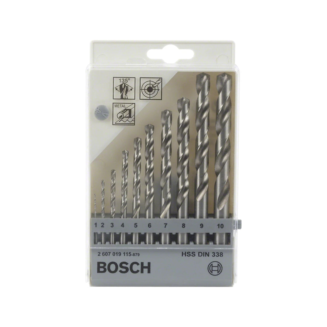 Bosch Metal Drill Bit HSS-G 10pc Set