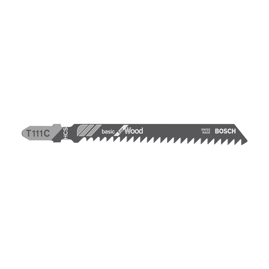 Bosch Jig Saw Blade Basic for Wood 2mm to 15mm-Curve Cut-T11