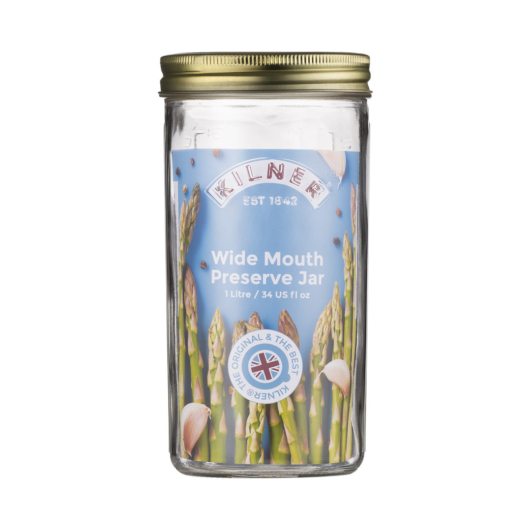 Kilner Wide Mouth Preserve Jar 1 Litre
