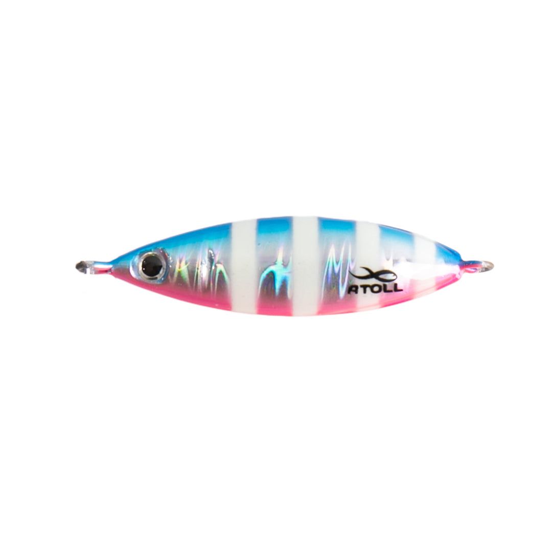 Atoll Flutter Jig TN-A296 100g 009 Pink Blue Glow Stripe