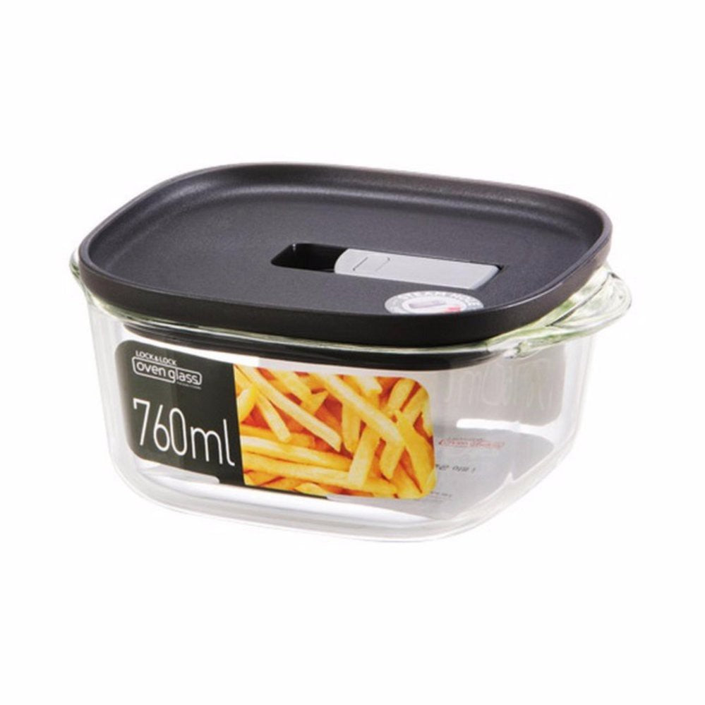 Oven Glass Modern Steam Hole Square 760ml Black
