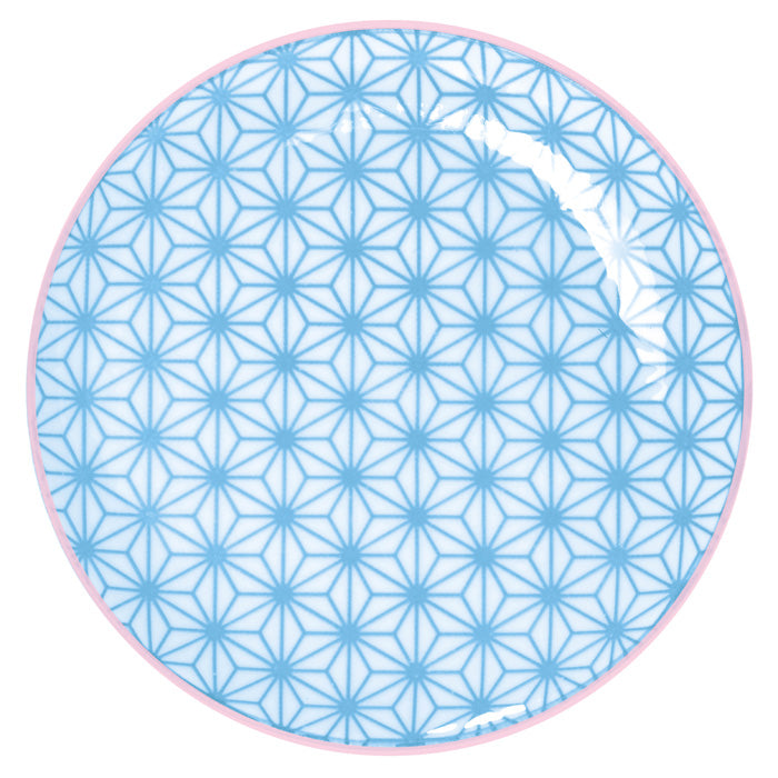 TDS Star/Wave Plate 16x2cm Light Blue/Pink Rim 17976