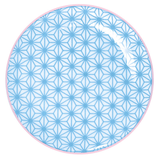 TDS Star/Wave Plate 16x2cm Light Blue/Pink Rim 17976