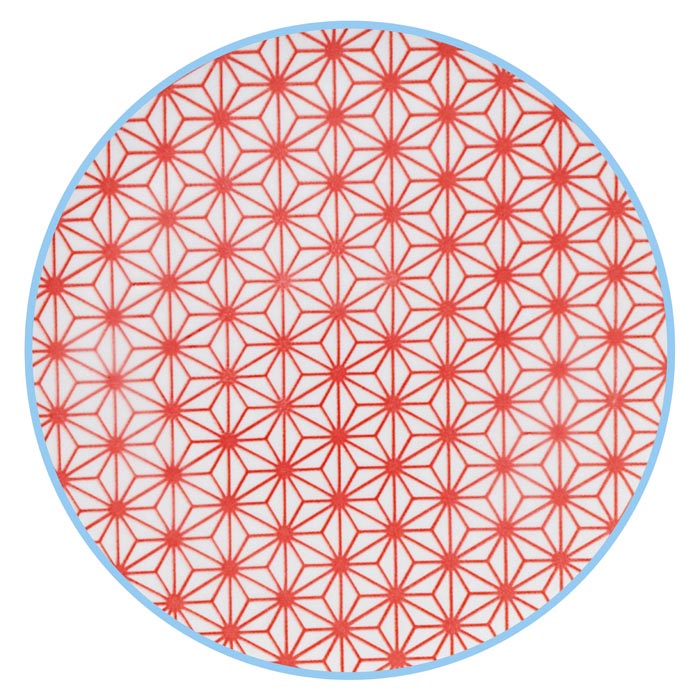 TDS Star/Wave Plate 16x2cm Red/L.Blue Rim 17978