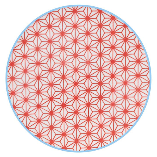 TDS Star/Wave Plate 16x2cm Red/L.Blue Rim 17978