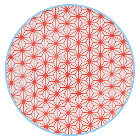 TDS Star/Wave Plate 16x2cm Red/L.Blue Rim 17978