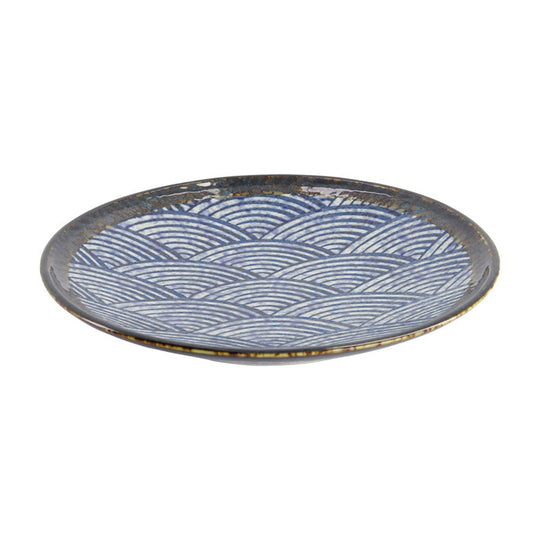 TDS Aisai Seigaiha Plate 22.7x3.1cm 18567