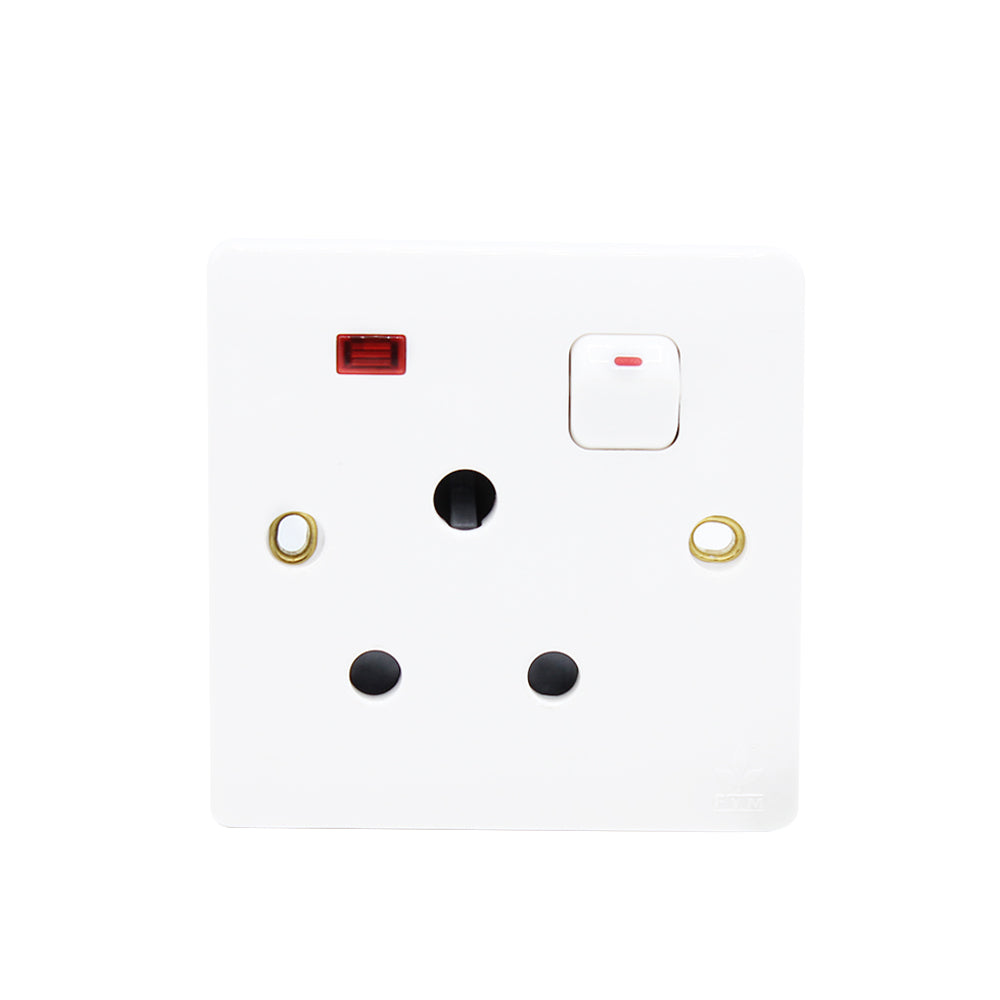 Trilif 1 Gang Socket Outlet 15A with Indicator
